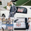2 PCS Large Just Married Car Decorations, 13.9 x 8.8