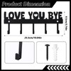 LIQWEI Key Holder Wall Mount, Large 'Love You.Bye' Entryway Organizer