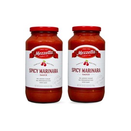 Mezzetta Spicy Marinara Sauce - Family Recipes Arrabbiata with Plum Tomatoes, Garlic, Onions & Chili Peppers - Classic for a Flavorful Meal - Perfect for Spaghetti & More - 25 Oz Jar - Pack of 2