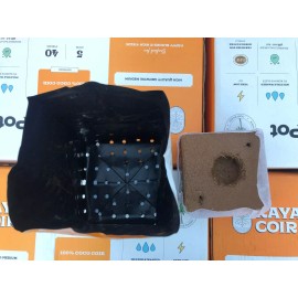 Kaya Premium Compressed 1-GALLON COCO COIR BRICK Potting Medium 5"x5" (Box of 40