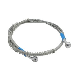 LE LEFOSSI Motorcycle Braided Hydraulic Brake Oil Hose Line Pipe Cable Compatible with ATV Scooter Pit Dirt Bike Enduro Motocross Street Sport Racing Bikes，Stainless Steel，10mm Banjo Ends - 1200mm