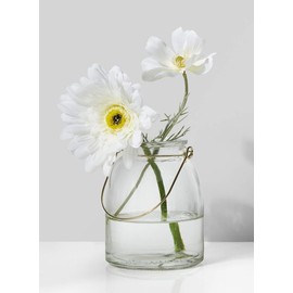 Serene Spaces Living Hanging Glass Jar for Wedding, Parties, Events, Patio, Use as Hanging Glass Lamp or for Flowers, Measures 4.75" Tall and 3" Diameter, Sold Individually