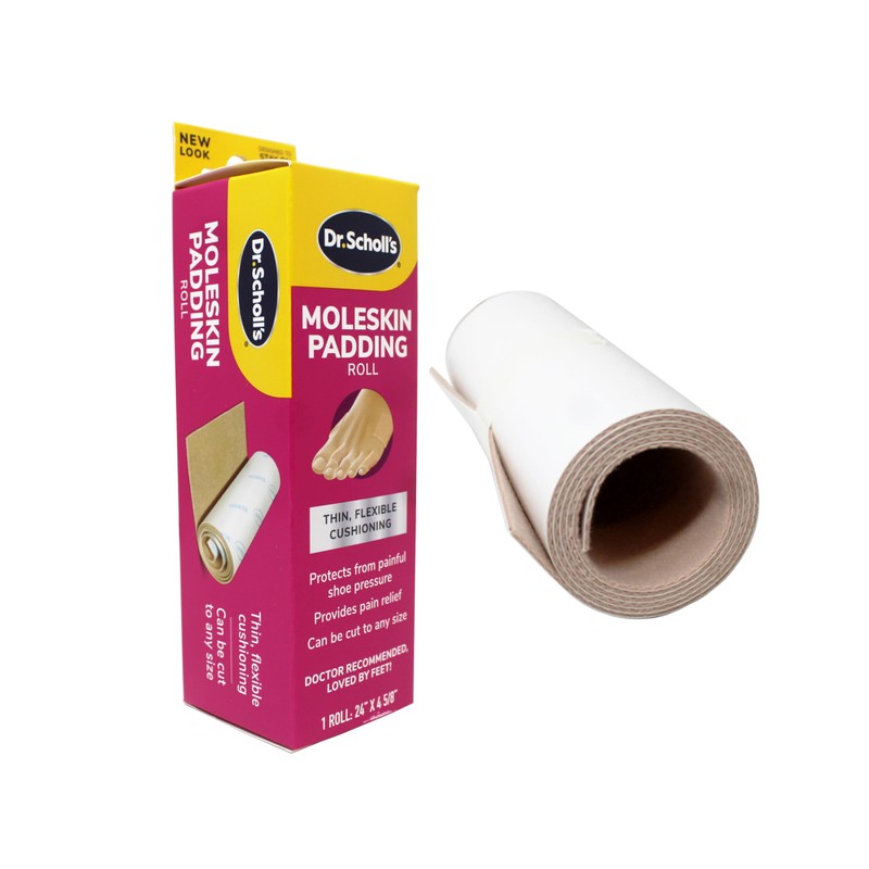 Dr. Scholl's Moleskin Plus Padding Roll 1 Each (Pack of
