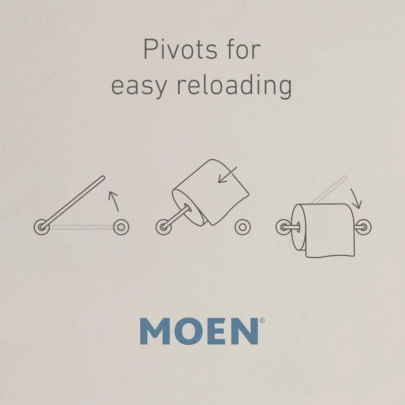 Moen Belfield Oil Rubbed Bronze Pivoting Toilet Paper Holder, YB6408ORB