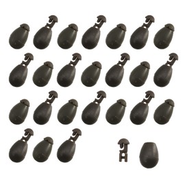 DBOO 25Pcs Quick Change Beads Instantly Shock Beads Fishing Snaps Kit Fishing Connector for Carp Fishing Feeder (Brown, 25 Standard Size)