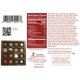 Asher's Chocolates, Chocolate Covered Heart Assortments, Collection of Gourmet Chocolate, Small Batches of Kosher Chocolate, Family Owned Since 1892 (8 oz, Variety Assortment)
