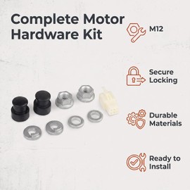 GOUDOGEDC 1 Set E-Bike Hub Motor Axle E-Bike Electric Bicycle Hub Motor Axle M12 Front Lock Nut/Lock Washer / /Nut Cover with 12mm Shaft Hubs Wheels and Accessories