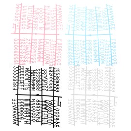 580Pcs Plastic Letter Board Set, Changeable Message Board for Home Decor, 4 Colors (White, Pink, Sky Blue, Black), 4 Sheets/Bag