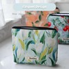 BornSiiren Floral Makeup Bag,Tulip Flower Cosmetic Bag for Women, Large