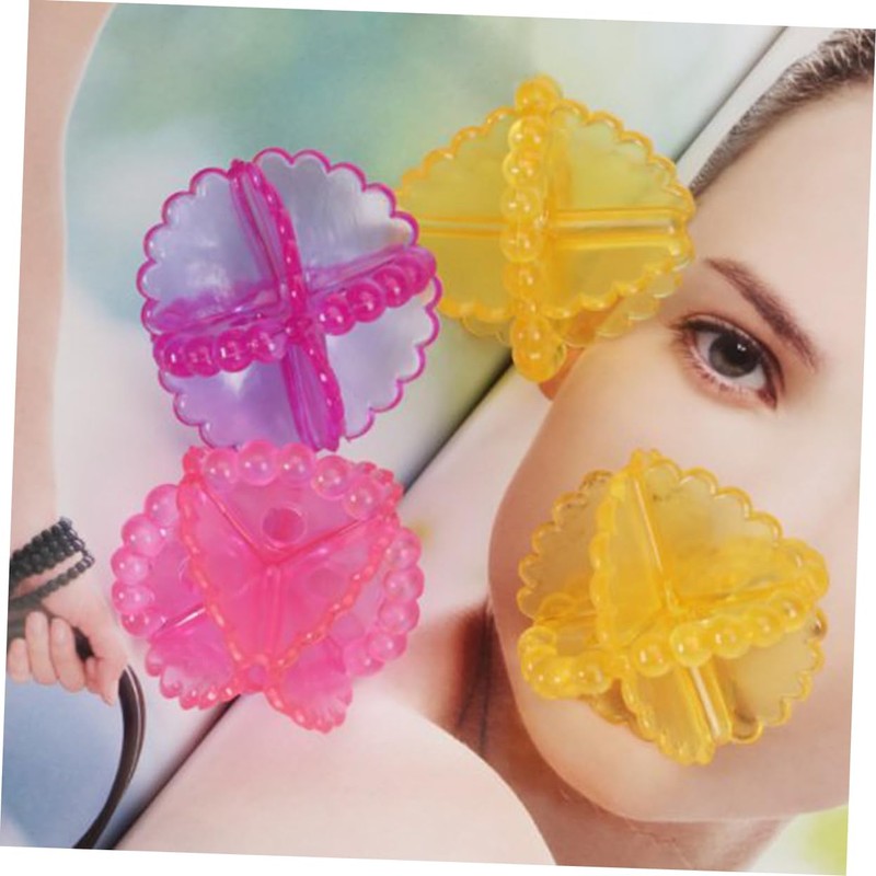 KOMBIUDA 4pcs Laundry Balls Reusable Softeners to Prevent Twisting Tangles