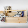 Creative Deco Unpainted Wooden Toolbox Storage Box with Handle |
