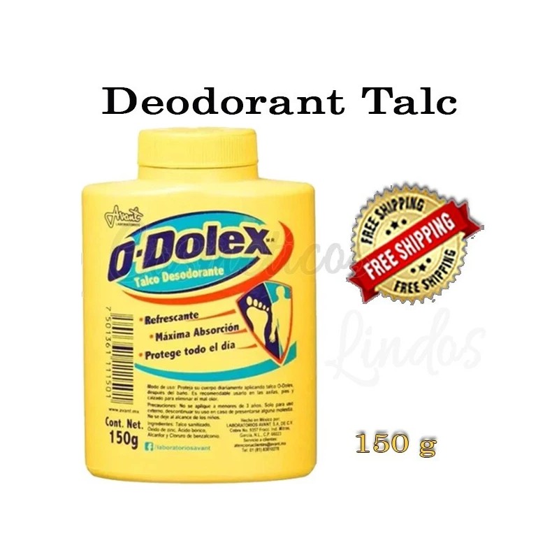 Odolex Talco Amarillo 150g / Original Yellow Deodorant Talc 150g