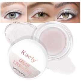 evpct Kaely Cream Eye Shadow Circle Pallette Eyeshadow Brightener, Pearl Shimmer Eye Shadow Applicator Palette Makeup Long Lasting Waterproof sombra negra para ojos para ojos brillantes 18