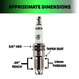 E3 Spark Plugs E3.44 Automotive Spark Plug, Pack of 1,4.75 Inch