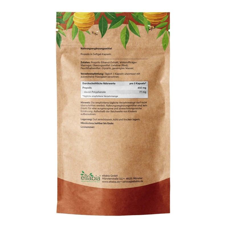 Propolis Capsules Pack of 1000 | High Dose 450 mg