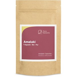 Terra Elements Organic Amalaki Capsules (400 mg, Pack of 150) I Amla Berry I Vegetable Cellulose I 100% Pure I Vegan I Raw Food