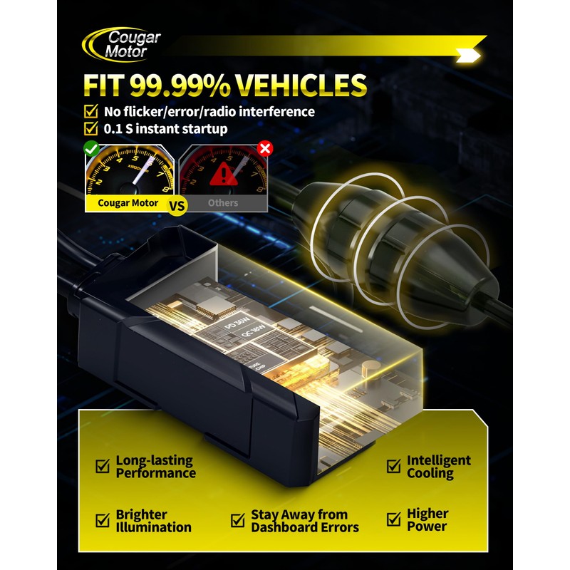 Cougar Motor Fog Bulb, Plug-N-Play, Pack of 2