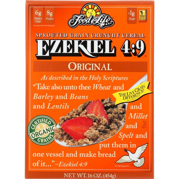 Food For Life, Ezekiel 4:9 Organic Sprouted Grain Cereal, Original, 16 oz
