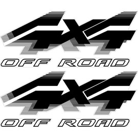 Aftermarket Replacement for 1992-1996 4x4 Off Road Decals for Ford F-Series F250 F350 Truck/Bronco Black