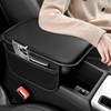 Car Center Console Cover, PU Leather Armrest Pad Cover, Universal