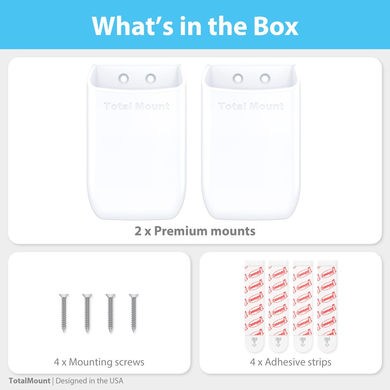 TotalMount Hole-Free Remote Holders – Eliminate Need to Drill Holes