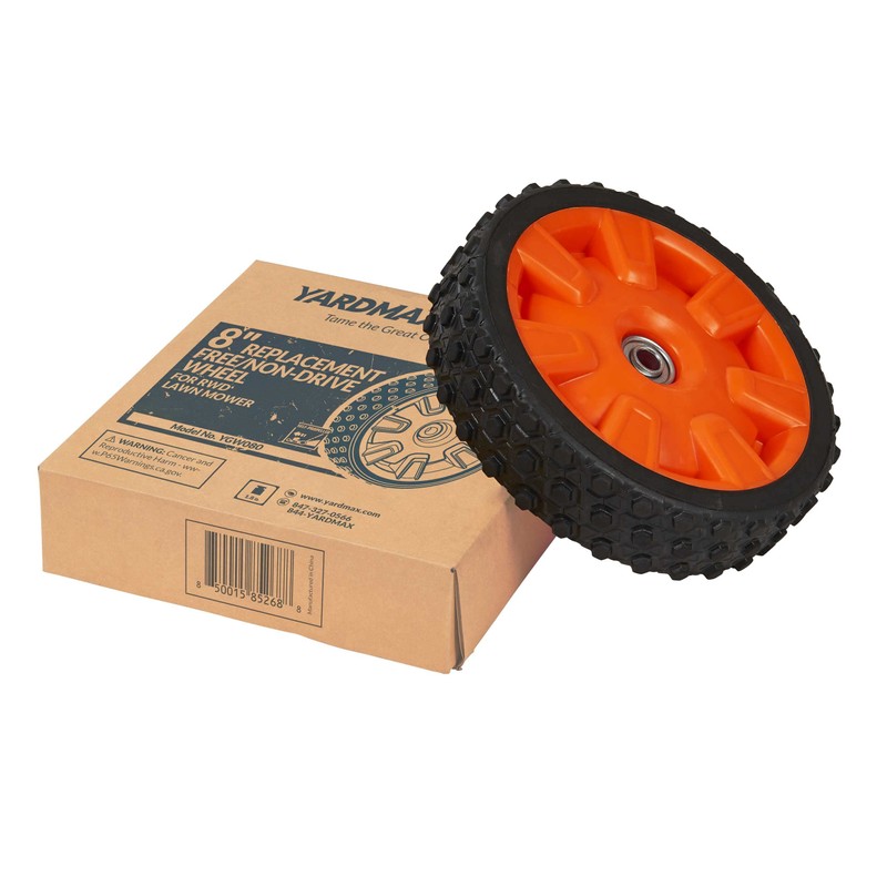 YARDMAX 8 in Replacement Free/Non-Drive Wheel for RWD Lawn Mower