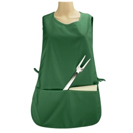 DALIX Cobbler Apron 2 Pockets Smock Regular 28.5" x 18.5" Poly Cotton Dark Green