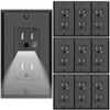 SOZULAMP Night Light Wall Outlets,Electrical Standard Receptacle Outlets with Nightight,15A