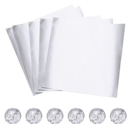 MECCANIXITY Silver Foil Candy Wrappers 100 Sheets 4 Inch Chocolate Foil Wrappers for Handmade Candy Caramel Chocolate Bars