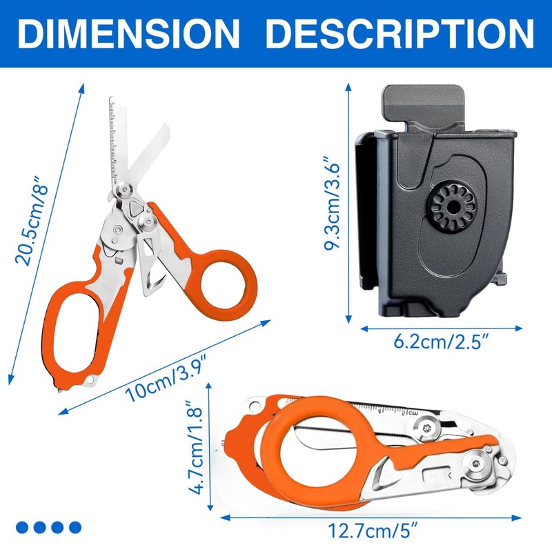 Heavy Duty 6 in 1 Multifunctional Trauma Shears Foldable |
