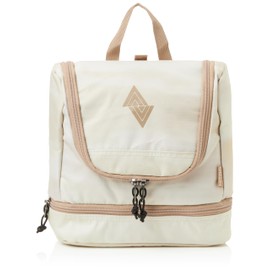 Nitro Travel Kit Stylish Travel Wash Bag with Extra Bottom Compartment Toiletry Bag for Hanging Cosmetic Bag with Many Storage Compartments for Travel and Camping Toiletry Bag, 25 x 24 x 11 cm, Dune,