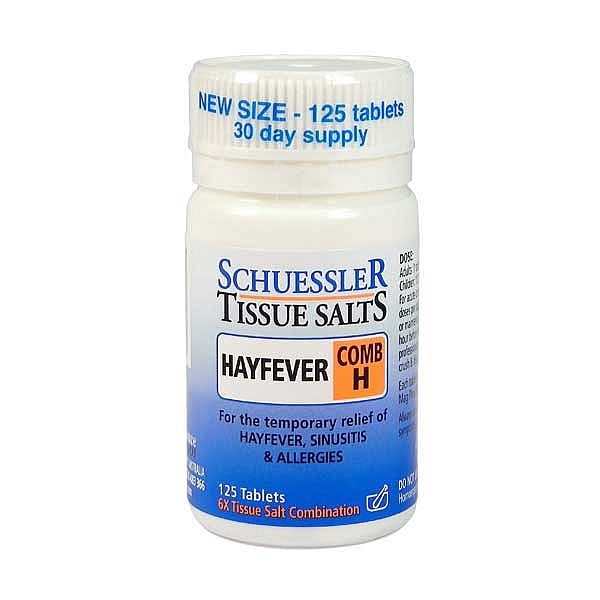 Schuessler Tissue Salts Combination H - Hayfever - 125 tablets
