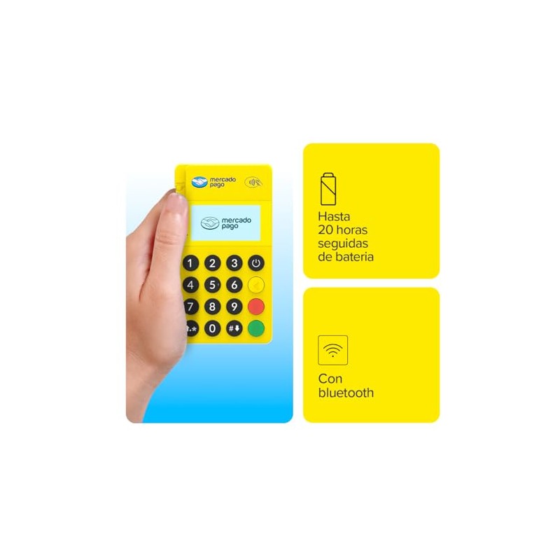 MERCADO PAGO POINT Mini, Terminal para Tarjetas con Conexión Bluetooth,