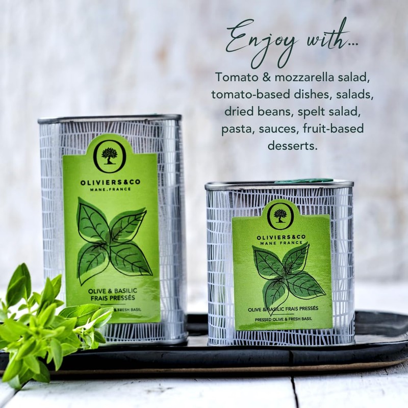 Basil Olive Oil by Oliviers&Co. Cold Pressed Extra Virgin Olive