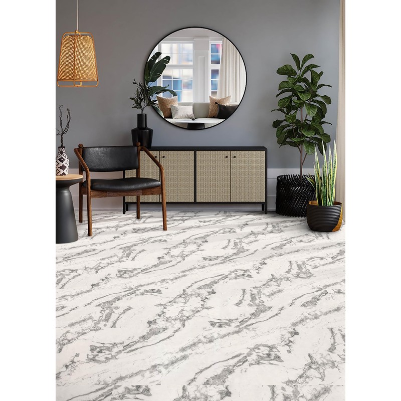 FloorPops Piazza Marble Peel and Stick Floor Tiles, FP6161