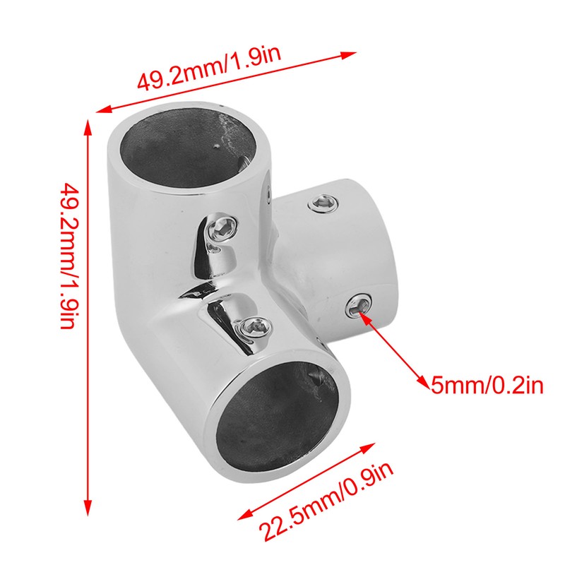 Boat Handrail Tee Connector 316 Stainless Steel Heavy Duty Pipe