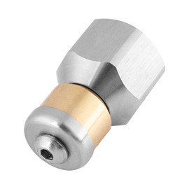 Stainless Steel SS304 Rotating Drain Blaster Cleaning Nozzle Sewer Jetter Nozzle 3/8" BSP Female Thread for Pressure Washer