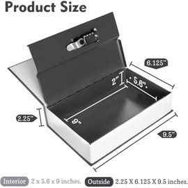 Límite-MX Caja Fuerte Imitación Libro，Alcancia de Libro con Combinación Portátil para Hogar, Oficina，Caja Fuerte Libro，Para guardar joyas, pasaportes, dinero en efectivo, objetos de valor (Mariposa)