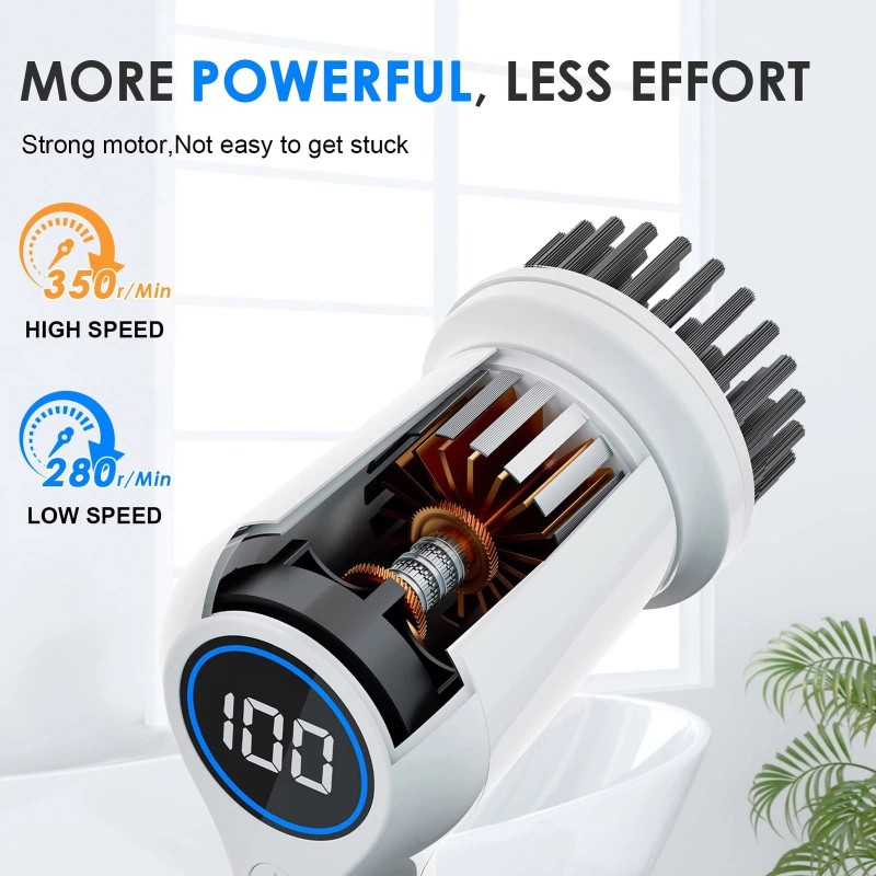 WWOAA Electric Spin Scrubber, Power Cleaning Brush Shower Scrubber with