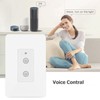 Smart Wall Switch 2 Gang Touch Glass Panel Support Voice