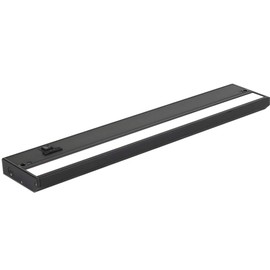 LED Under Cabinet Lighting Hardwired - 3CCT 18 Inch Black Finish - Undercabinet Lights for Kitchen - Linkable Undercounter Dimmable Plug in Light or Hard Wired - Under Counter Fixture Direct Wire