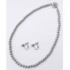 [Gray Series 6/40 cm Shell Pearl Necklace And Earring Set]