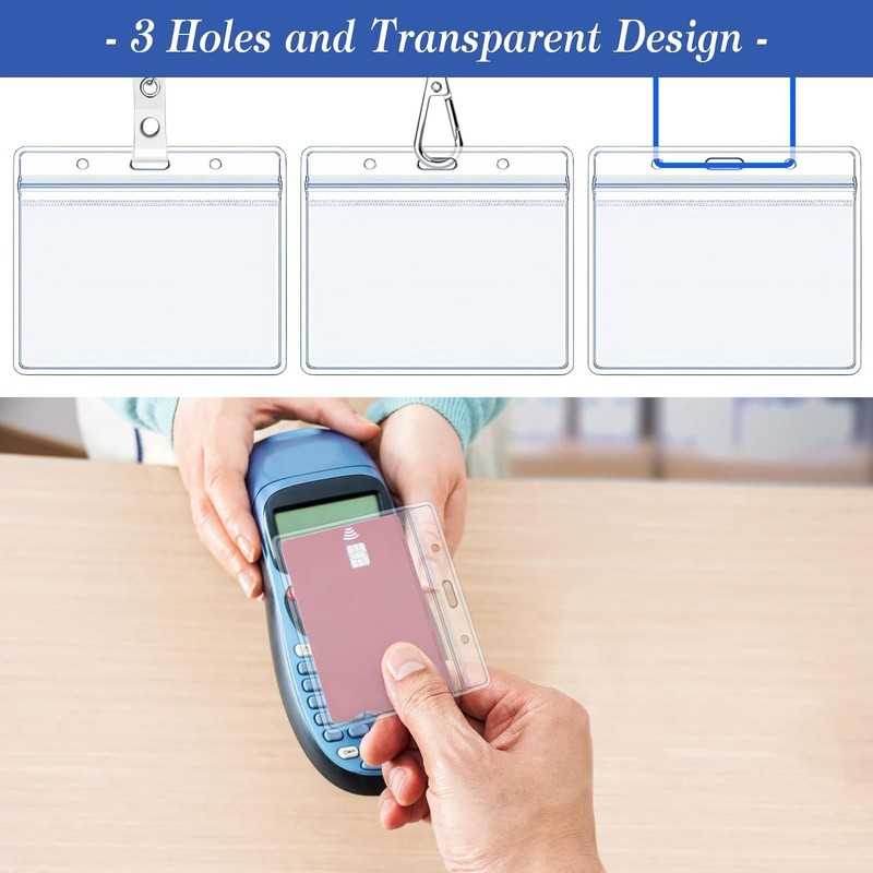 JUTOSU ID Card Holder, Employee ID Card Case, Card Protector,