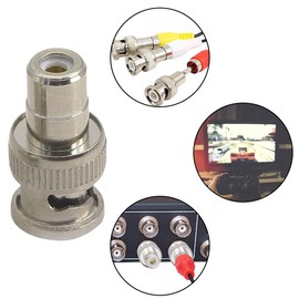 Ysruanh 6 Pieces BNC to RCA Adapter RCA Female to BNC Male Video Adapter Connection BNC Male to AV Phono Female Plug Connector for CCTV Camera System