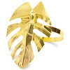 Juvale Tropical Leaf Napkin Rings (1.7 Inches, Gold, 12-Pack)