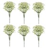 6Pcs Artificial Flowers,White Faux Fake Flower Bouquet Decoration,DIY Small Dried