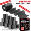 27 Pack Black Pre Wrap Tape, 2.76 Inch x 11