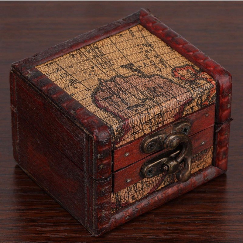 Portable Wooden Box Vintage, Firm Eco-Friendly Wooden Tool Box Vintage,