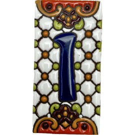 Escanver Numero Talavera Tradicional Residencial Casa Decorativo 15cm