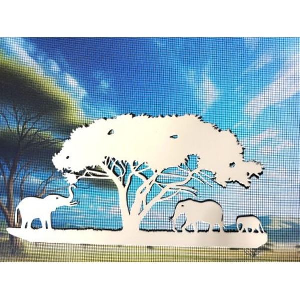 DCentral® Elephant Family Flexible Vinyl Safety Screen Magnets: Double-Sided. White-Easier